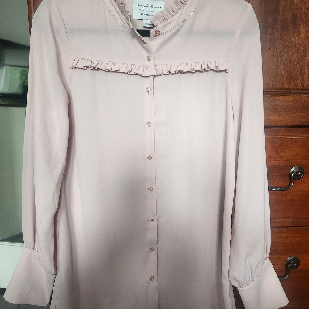 Evy's Tree Madison Blush Ruffle Blouse